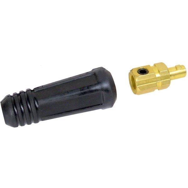 Dinse Style Cable Connector, #2/0 to #4/0 Cable, Male Only, Powerweld, Mfr#: CCD5070-M